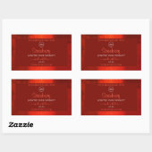 Luminous Red Marble Pattern Product Labels Logo (Vel)