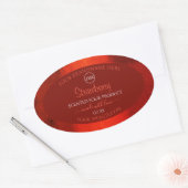 Luminous Red Marble Pattern Product Labels Logo (Envelop)