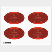 Luminous Red Marble Pattern Product Labels Logo (Vel)
