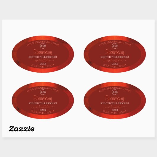 Luminous Red Marble Pattern Product Labels Logo (Vel)