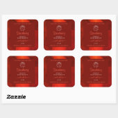Luminous Red Marble Product Labels Roos Grafisch (Vel)