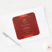 Luminous Red Marble Product Labels Roos Grafisch (Envelop)