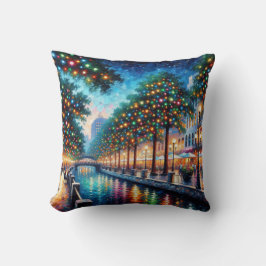 Luminous Riverwalk: Kerstnachten Kussen