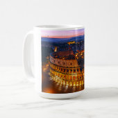 Luminous Roman Colosseum Nightscape Koffiemok (Voorkant links)
