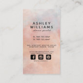 LUMINOUS ROOS & Peony Elegant Floral verticaal Visitekaartje (Achterkant)