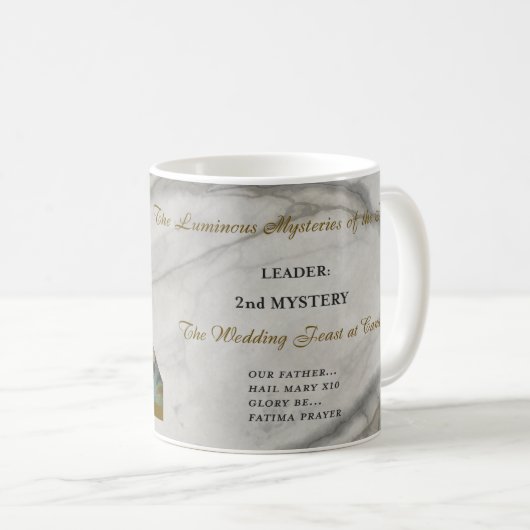 Luminous Rosary Mysteries Item #2: Wedding at Cana Koffiemok (Voorkant rechts)