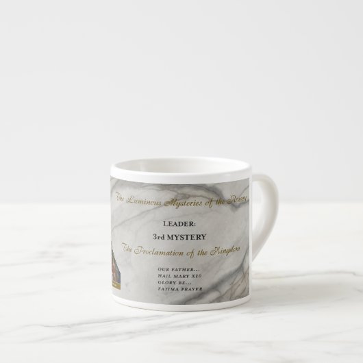 Luminous Rosary Mysteries Item #3: Proclamation Espresso Kop (Voorkant rechts)