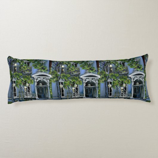 Luminous Shere from Binnen, New York City Lichaamskussen (Achterkant)