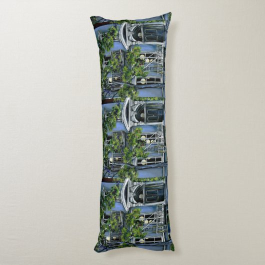 Luminous Shere from Binnen, New York City Lichaamskussen (Achterkant (Verticaal))