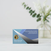 Luminous Shiny Silver Fighter Jet Airport Pilot Visitekaartje (Staand voorkant)