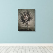 Luminous Silence: A Full Moon Night Canvas Afdruk (Insitu (Houten vloer))