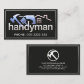 Luminous Silver Handyman Tools Lijst Visitekaartje (Voorkant / Achterkant)