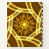Luminous Star Portal – Symmetrical Golden Fractal Notitieboek (Achterkant)