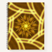 Luminous Star Portal – Symmetrical Golden Fractal Notitieboek (Voorkant)