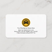 Luminous Taxi Service Lightning Fast Service Visitekaartje (Achterkant)