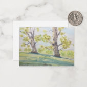 Luminous Watercolor Trees Notitiekaartje (Voorkant / Achterkant in situ)