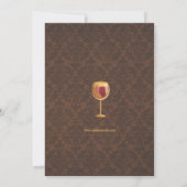 Luminous Wine Thélestone Birthday Invitation Kaart (Achterkant)