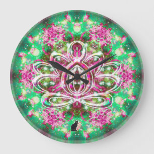 Luminous Zen Lotus Clock Grote Klok