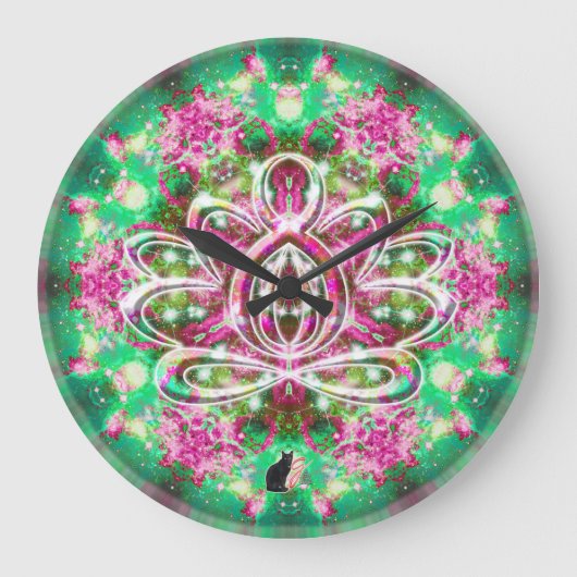 Luminous Zen Lotus Clock Grote Klok (Voorkant)