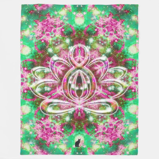 Luminous Zen Lotus Fleece Deken (Voorkant)