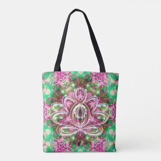 Luminous Zen Lotus Tote Bag (Achterkant)