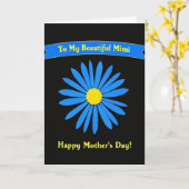 Luminueuze Mimi Moederdag kaart (Gele Bloem)