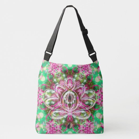 Luminueuze Zen Lotus Crossbody Tas (Voorkant)