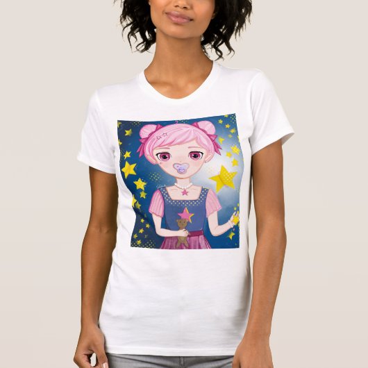 Lumi's wereld anime kunst T-shirts (Voorkant)