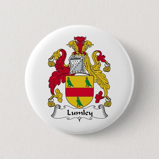 Lumley Family Crest Ronde Button 5,7 Cm (Voorkant)