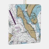 Lummi Island WA Chart Keramisch Ornament (Rechts)