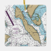 Lummi Island WA Chart Keramisch Ornament (Voorkant)
