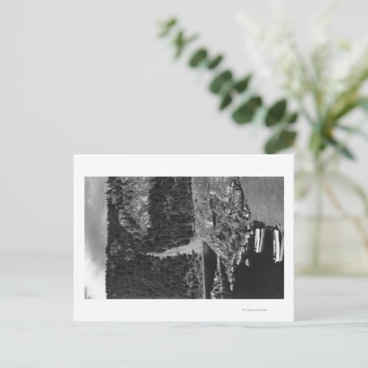 Lummi Island, WA - Lummi Rocks Uitzicht met Row Briefkaart (Staand voorkant)