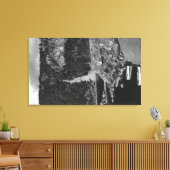 Lummi Island, WA - Lummi Rocks Uitzicht met Row Canvas Afdruk (Insitu (Woonkamer))