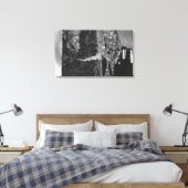 Lummi Island, WA - Lummi Rocks Uitzicht met Row Canvas Afdruk (Insitu (Slaapkamer))