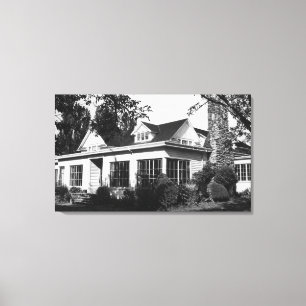 Lummi Island, WA - Uitzicht Loganita Lodge Photogr Canvas Afdruk