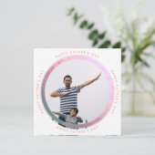 Lumo Modern Circle Happy Vaderdag Foto Aankondiging (Staand voorkant)