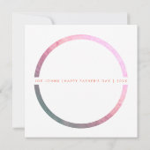 Lumo Modern Circle Happy Vaderdag Foto Aankondiging (Achterkant)