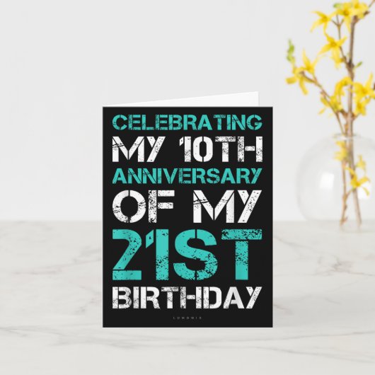 Lumomix Grappig 31e verjaardag. Uni Adult, Black,  Kaart (Gele Bloem)