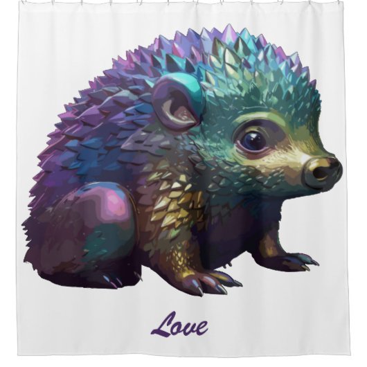 Lumos de egel douchegordijn (Voorkant)