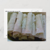 Lumpia - Filipino Food Briefkaart (Voorkant / Achterkant)