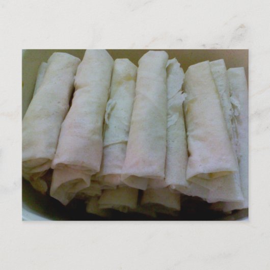 Lumpia - Filipino Food Briefkaart (Voorkant)