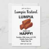 Lumpia maakt me blij Lumpia Festival Kaart (Voorkant)