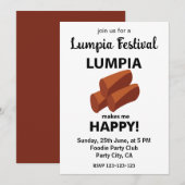 Lumpia maakt me blij Lumpia Festival Kaart (Voorkant / Achterkant)