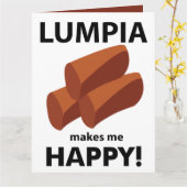 Lumpia maakt me blij Lumpia Kaart (Gele Bloem)