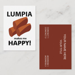 Lumpia Maakt Me Gelukkig Lumpia Visitekaartje