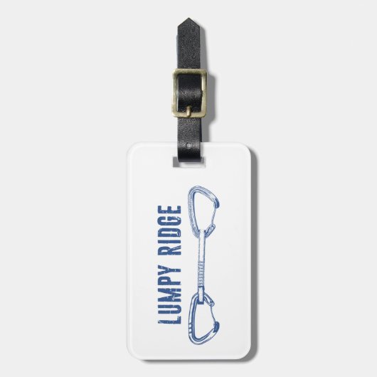Lumpy Ridge Rock Climbing Quickdraw Bagagelabel (Voorkant verticaal)