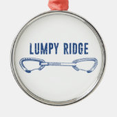 Lumpy Ridge Rock Climbing Quickdraw Metalen Ornament (Voorkant)