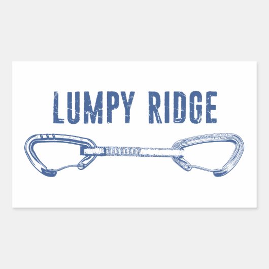 Lumpy Ridge Rock Climbing Quickdraw Rechthoekige Sticker (Voorkant)