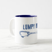 Lumpy Ridge Rock Climbing Quickdraw Tweekleurige Koffiemok (Voorkant links)