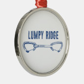 Lumpy Ridge Rock Klimmen Quickdraw Metalen Ornament (Rechts)